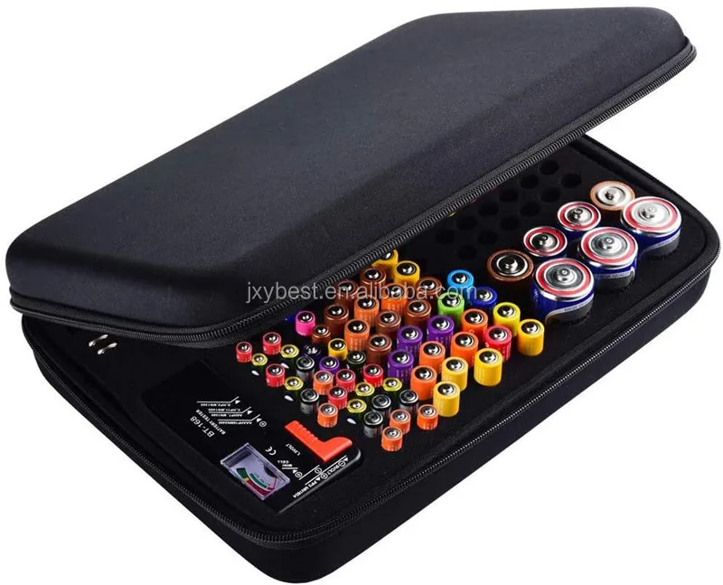 Custom Eva Hard Battery Organizer Storage Box/carrying Case Bag Holder