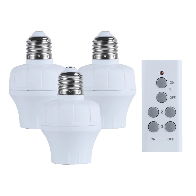 Screw Type Remote Control Bulb Lampholder Light Socket