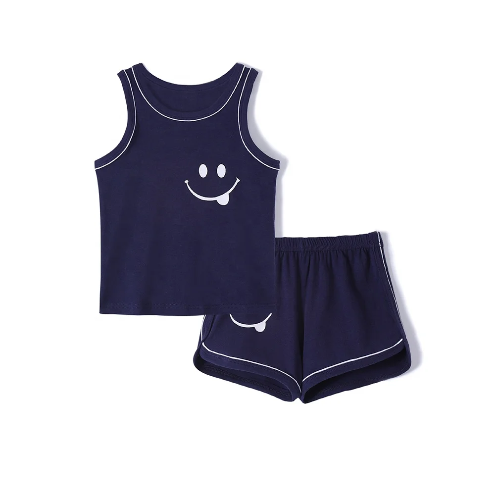 
Summer Children Tank Top Kids Clothing 100% Cotton Sleeveless Vest Sets Hot Sale Boys Girls Undershirts Baby Underwaist Pajama 