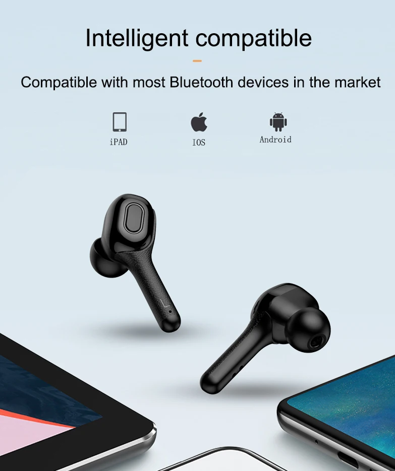 wholesale 5.0 sport touch control blue tooth earphone tws wireless headphone earbuds for iphone x xs max xr 8plus - ANKUX.COM