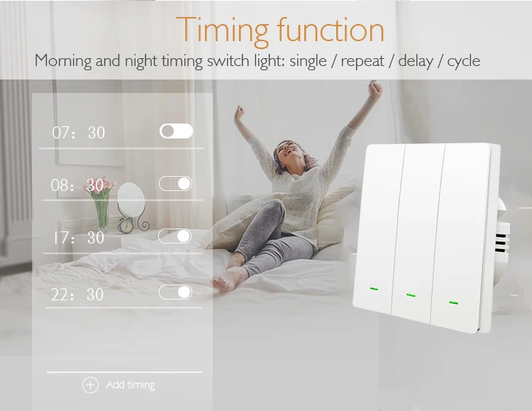 Factory Price Tuya App OEM WiFi Electrical Light Wall Switch EU UK Standard Smart Home Automation Wire less Touch Switch ON/OFF