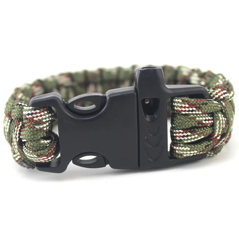 Outdoor Hiking Camping Wristbands 550 Paracord Plastic Whistle Bracelet Buy Whistle Paracord