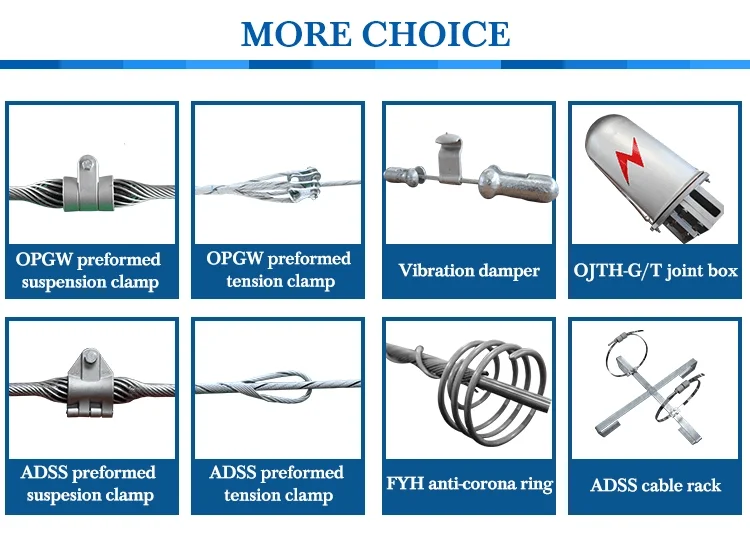 Hot Sale FTTH Type Flat Outdoor High Strength ftth Fiber optic Anchor Suspension Clamp for ADSS drop Cable
