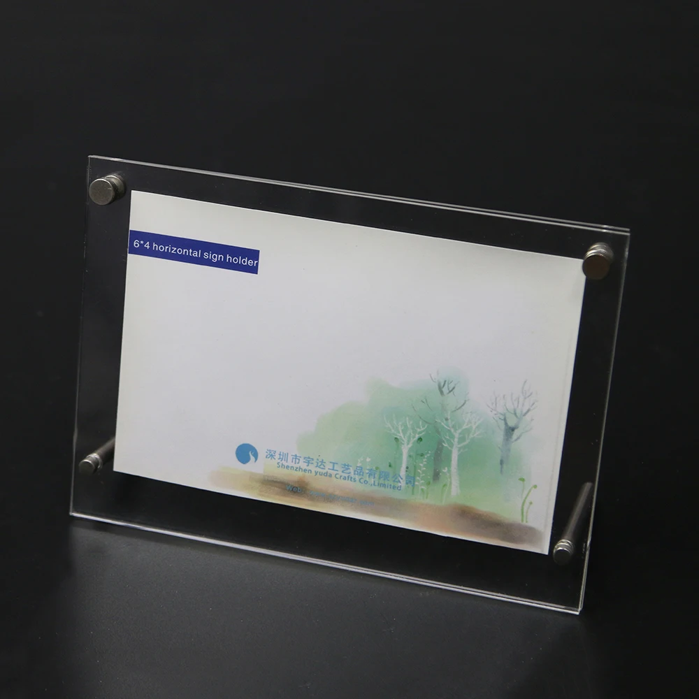Dazzling Displays 100 Acrylic 4" x 6" Slanted Picture Frame Holders 