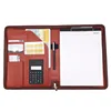 Office supplies stationery document zip presentation leather portfolio folder