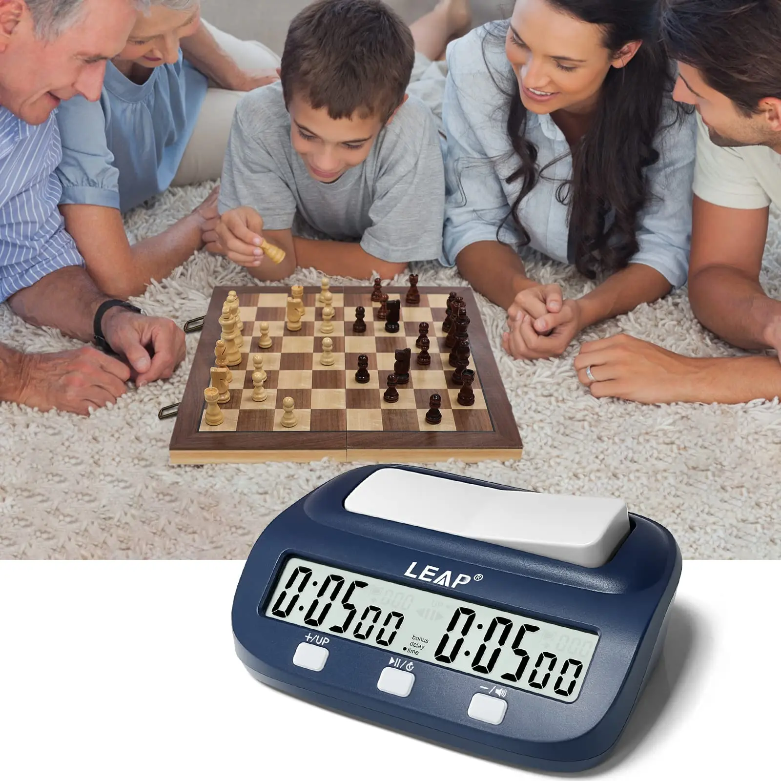 Blue Chess Clock Large Digital Chess Timer For Chess Board Game With