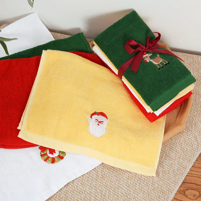 Ultra Soft Custom Christmas Hand Towels For Bathroom Kitchen Decorative