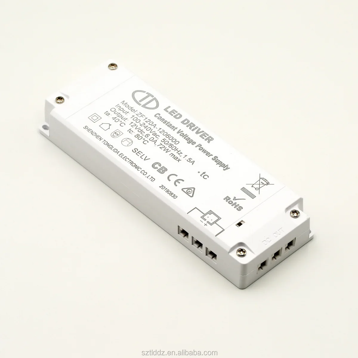 超薄恒压驱动电源 12v6a72w 浴室镜 led 灯镜触摸开关