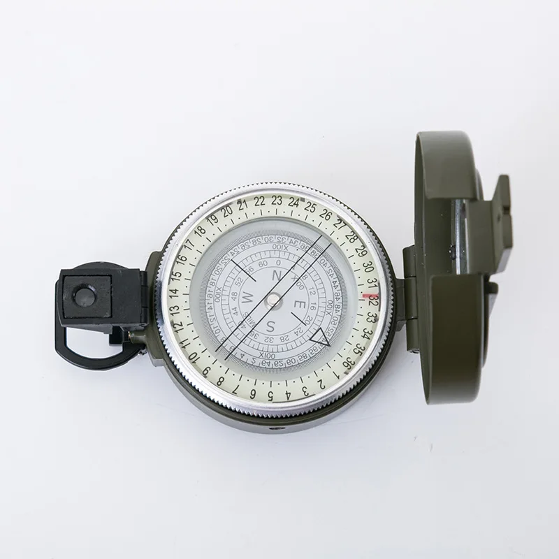 74FC Silver Engineer Shovel Travel Compass Multifunctional Military 