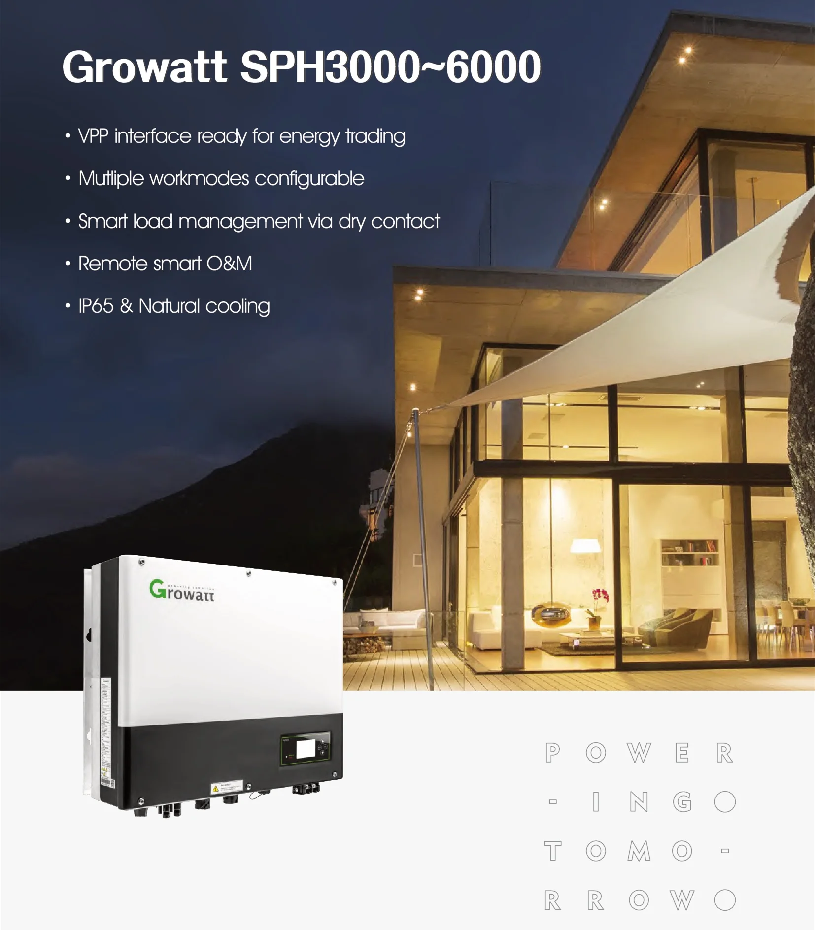 Solar Home System 5kw 6kw Single Phase On Off Grid Tied Mppt Storage