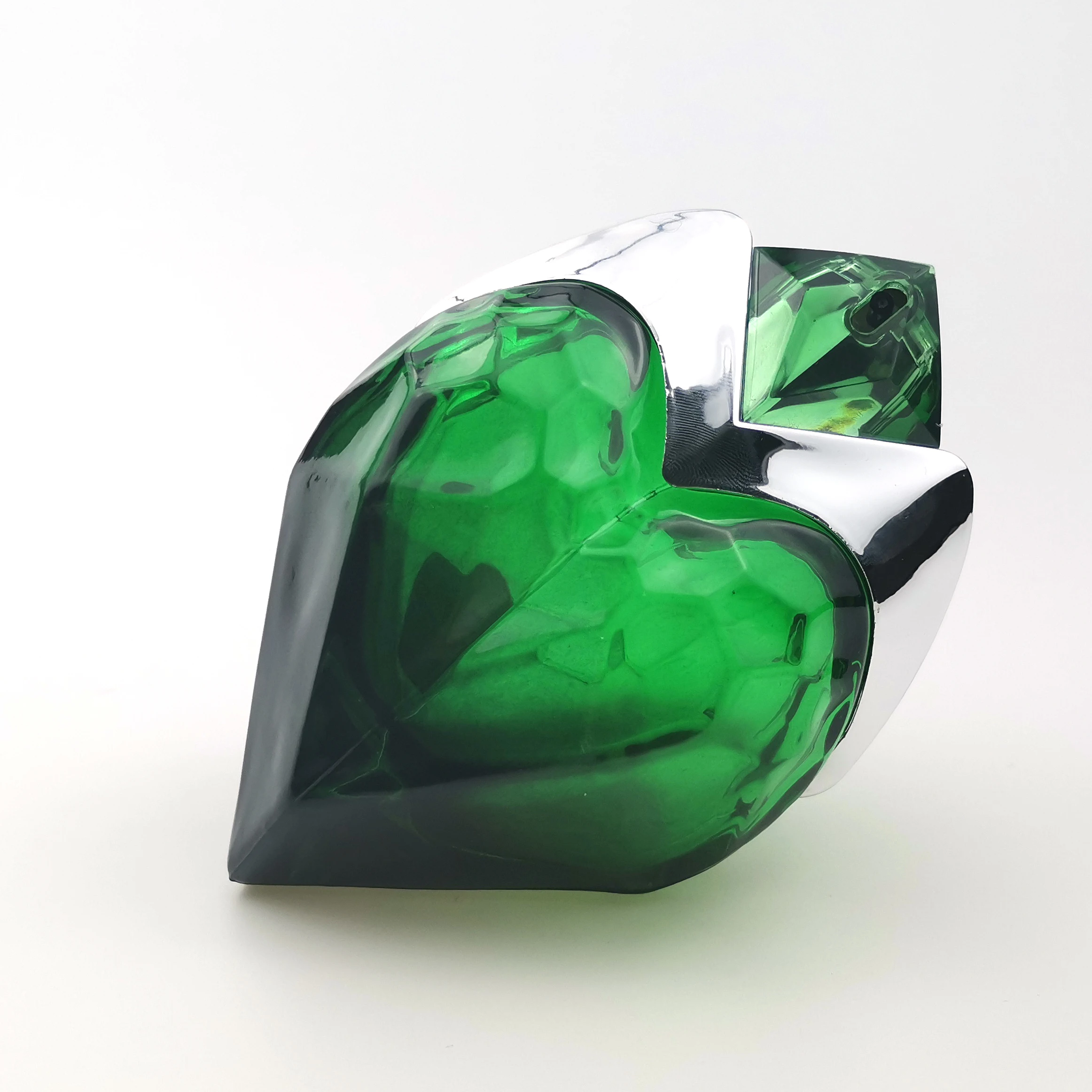 perfume green heart bottle