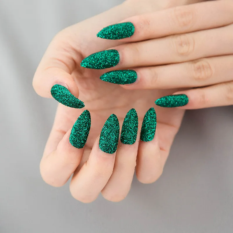 glitter press on nails 3d