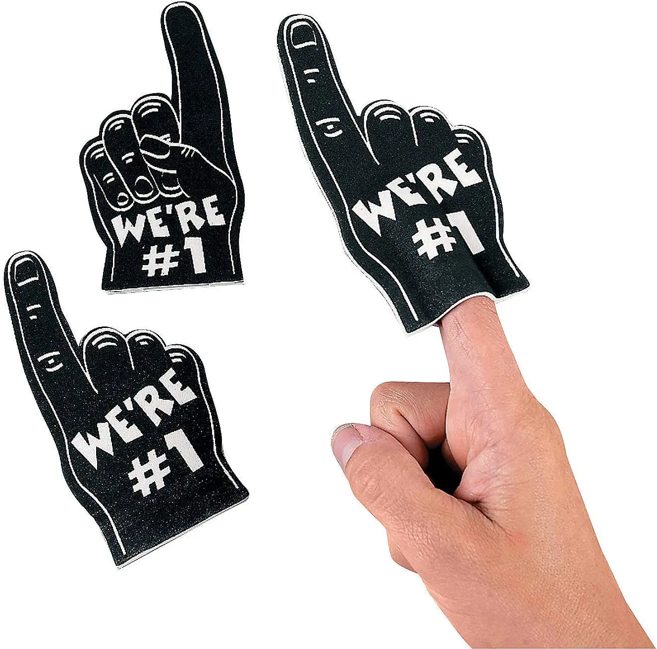 Pafuスポーツパーティー用品ミニevaフォームフィンガー私たちはナンバーワンのスピリットフィンガーチームカラーチアリーディングフォーム