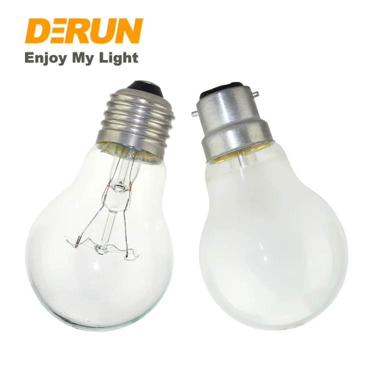 Incandescent 100 Watt A19 Clear E27 Medium Base Light Bulbs , INC-A55
