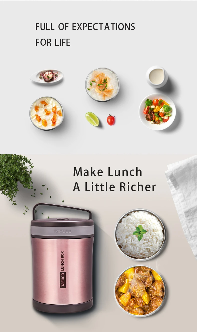 Custom wholesale keep hot 24 hour thermos mini tin tiffin carrier insulated 304 stainless steel kids bento lunch box