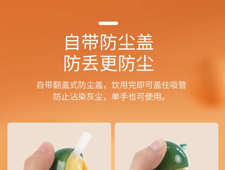 Portable Kidsren's Straw Cap Anti-Choking Drinking Water Artifact Plastic Bottle Cap Conversion Head for Baby Mineral Water