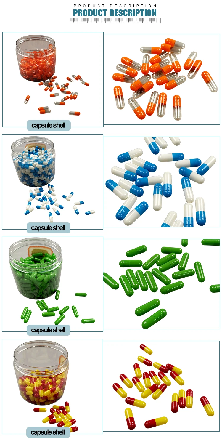 Empty Capsule Manufacturer Empty Hard Capsule Shell Clear Capsule Shell Size 1