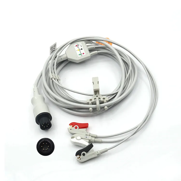 Universal 3 Lead Ecg Cable And Leadwires - Buy Ecg Cable And Leadwires ...