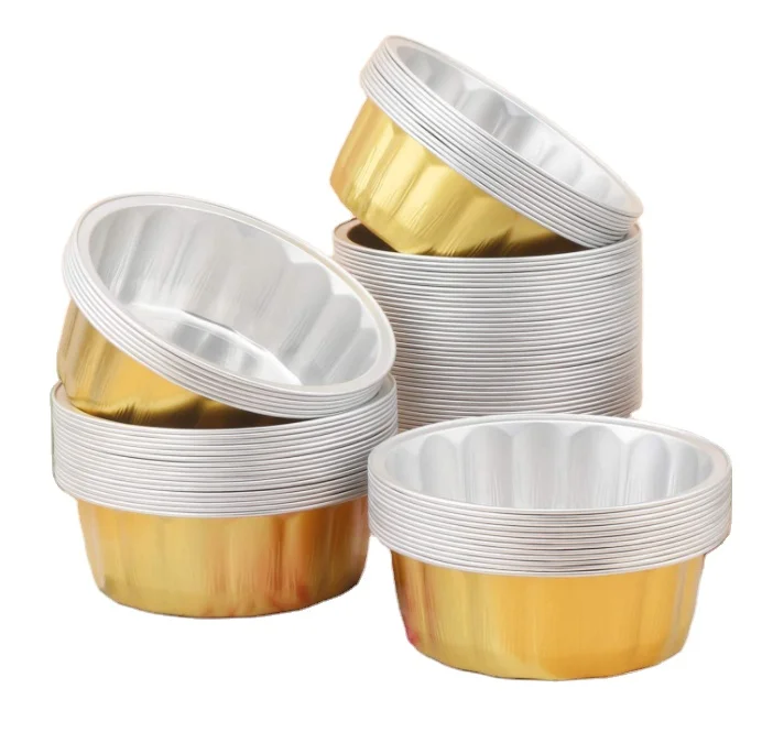 10 Oz Gold Aluminum Foil Container Smoothwall Foil Trays Disposable ...