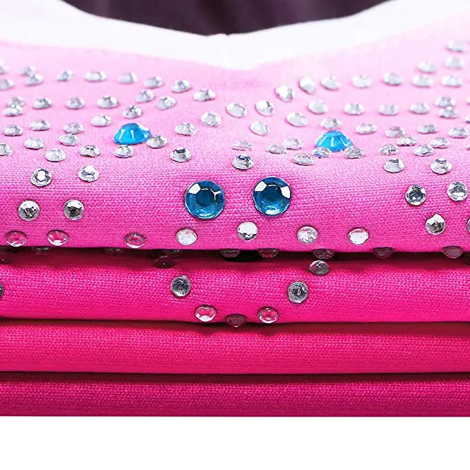 
Gymnastics Leotard Girls sleeveless Shiny Diamond Gradient Color Ballet Dance One Piece Activewear 