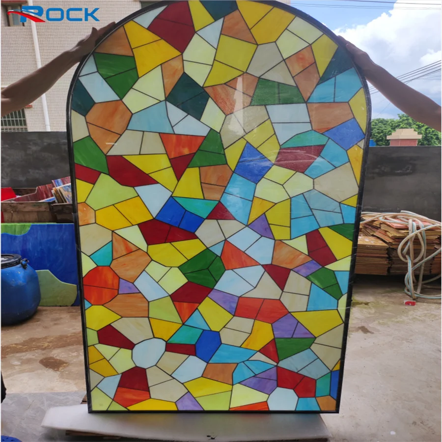 Architectural Stained Glass Art Window Panels Decorative Glass Low