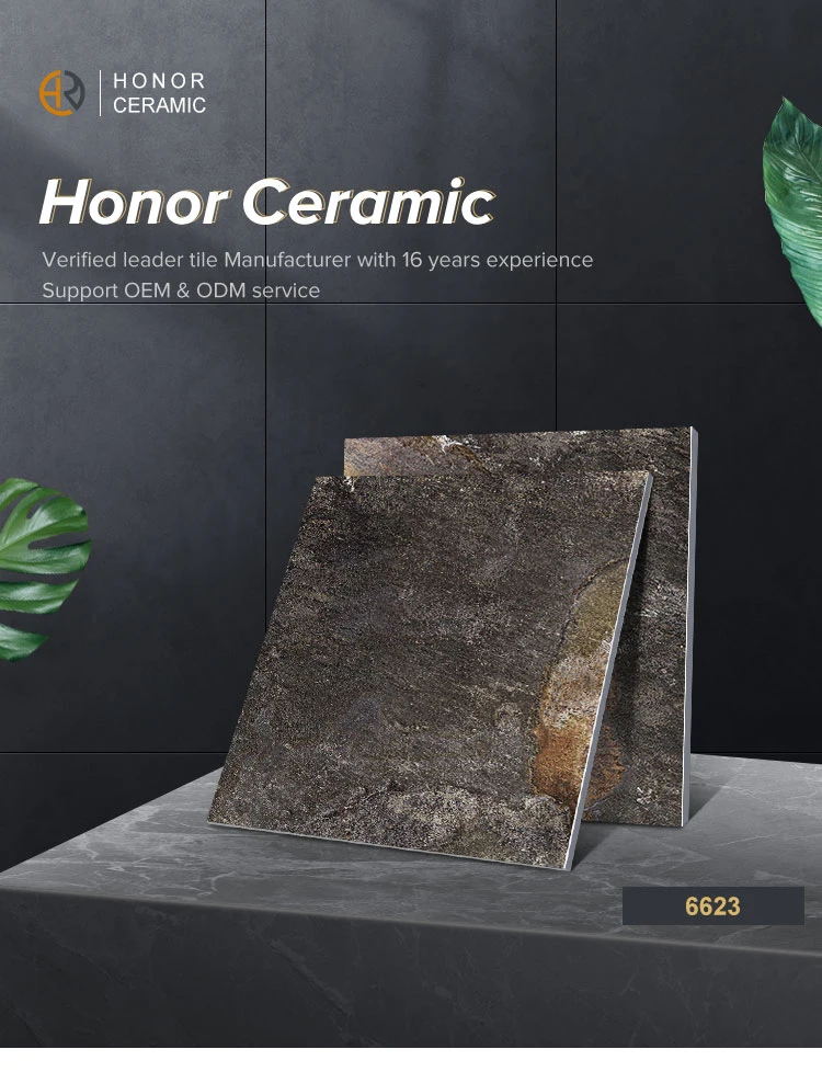 Cheap outdoor flooring brown non slip ceramic porcelain tile