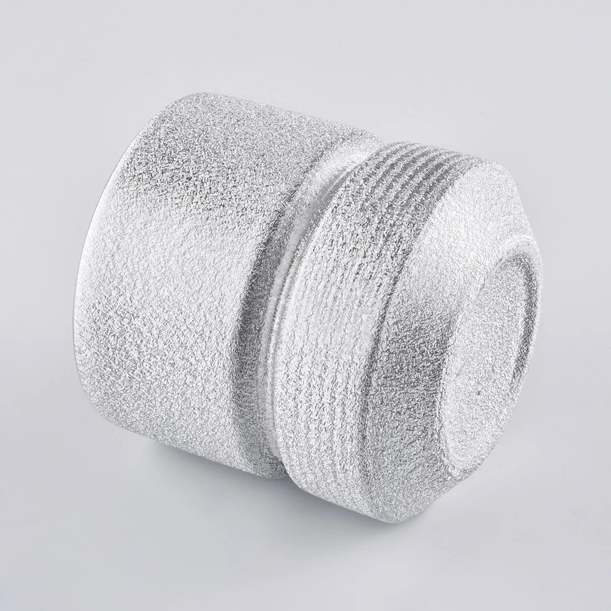 Silver decorative 10oz ceramic candle holders