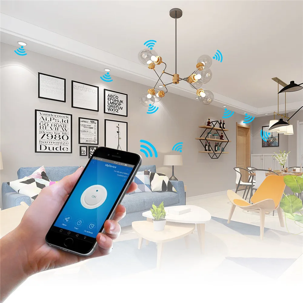 Single Live Wire Version Wireless WIFI Smart Switch, WiFi Smart Panel, Phone / Button / RF Control - ANKUX.COM