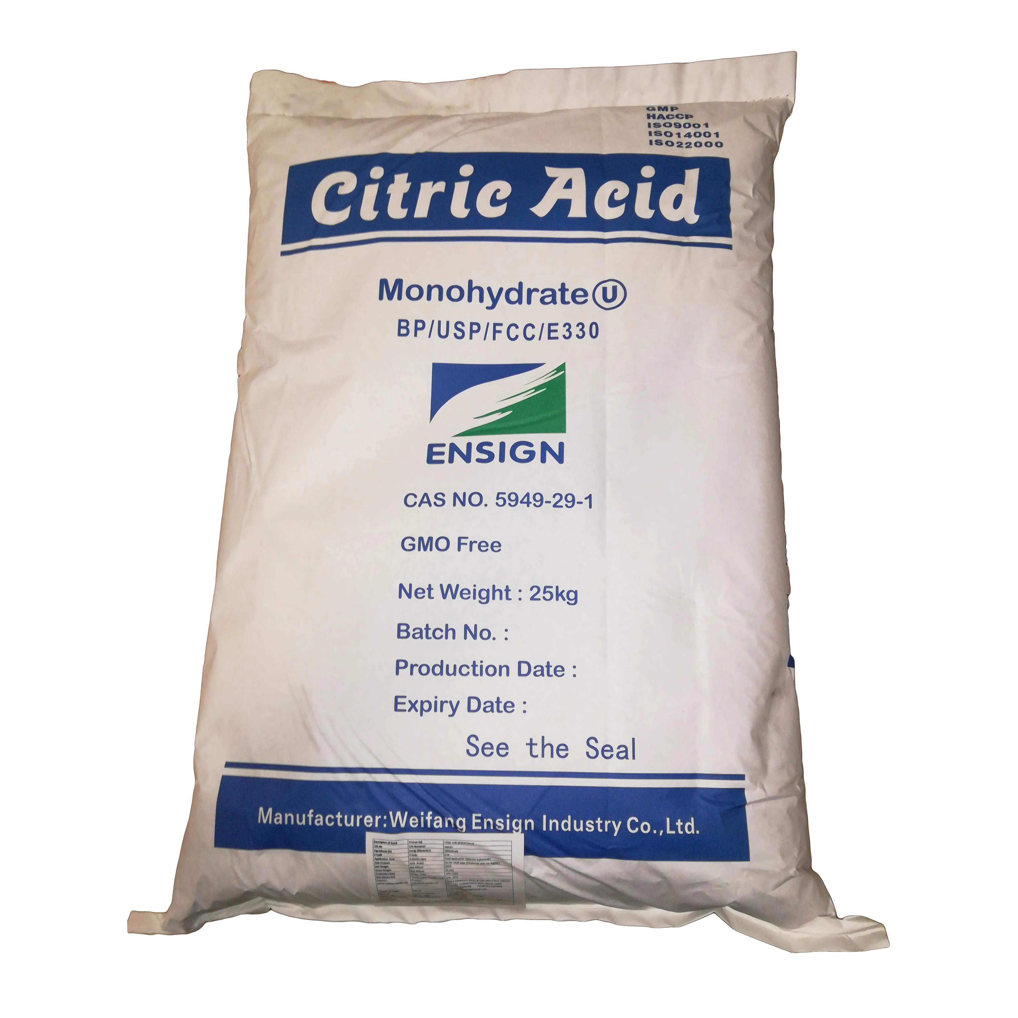 iso certified quality citric acid is sold in large supply citric