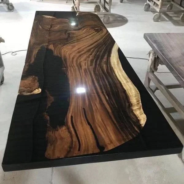 Modern Wood Slab River Table Solid Wood Epoxy Resin Table Top Resin ...