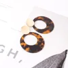 XD17 Balry New design acrylic palm earrings Geometric Leopard acrylic resin earrings fashion women earring jewelry