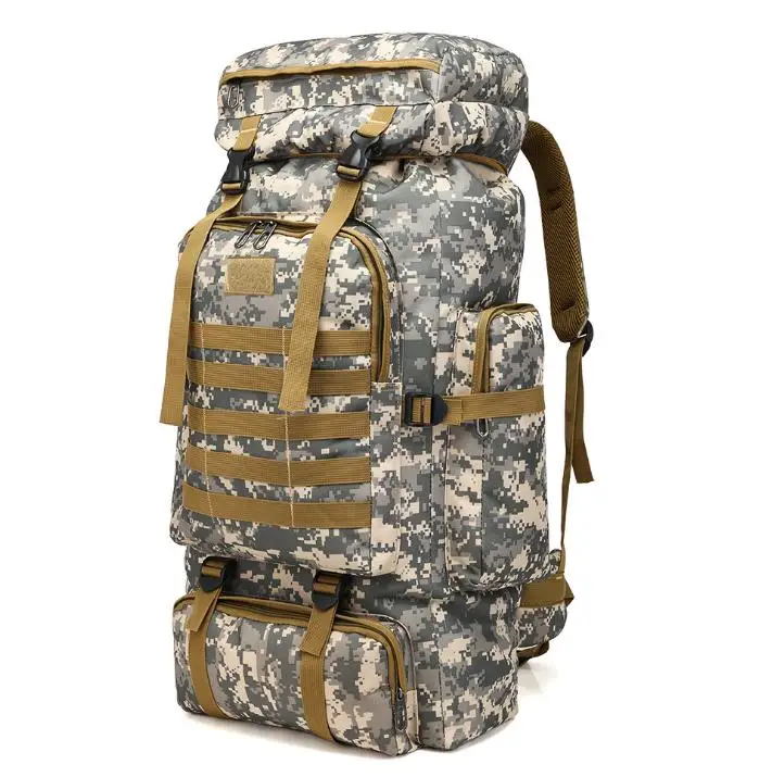camo camping backpack