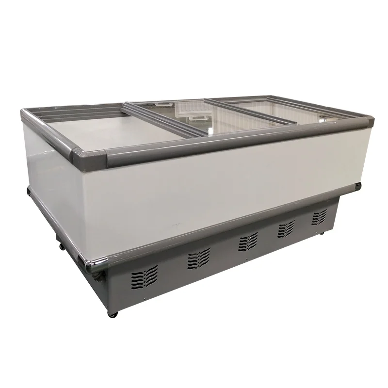 Commercial Supermarket Storage Fridge Chest Freezer Kitchen Island