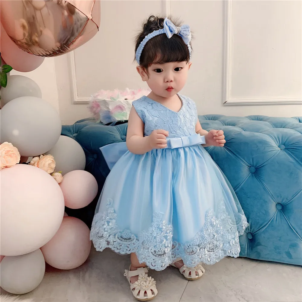 Mqatz 0 24month Newborn Baby Girls Dress Lace Flower Girl Small Kids