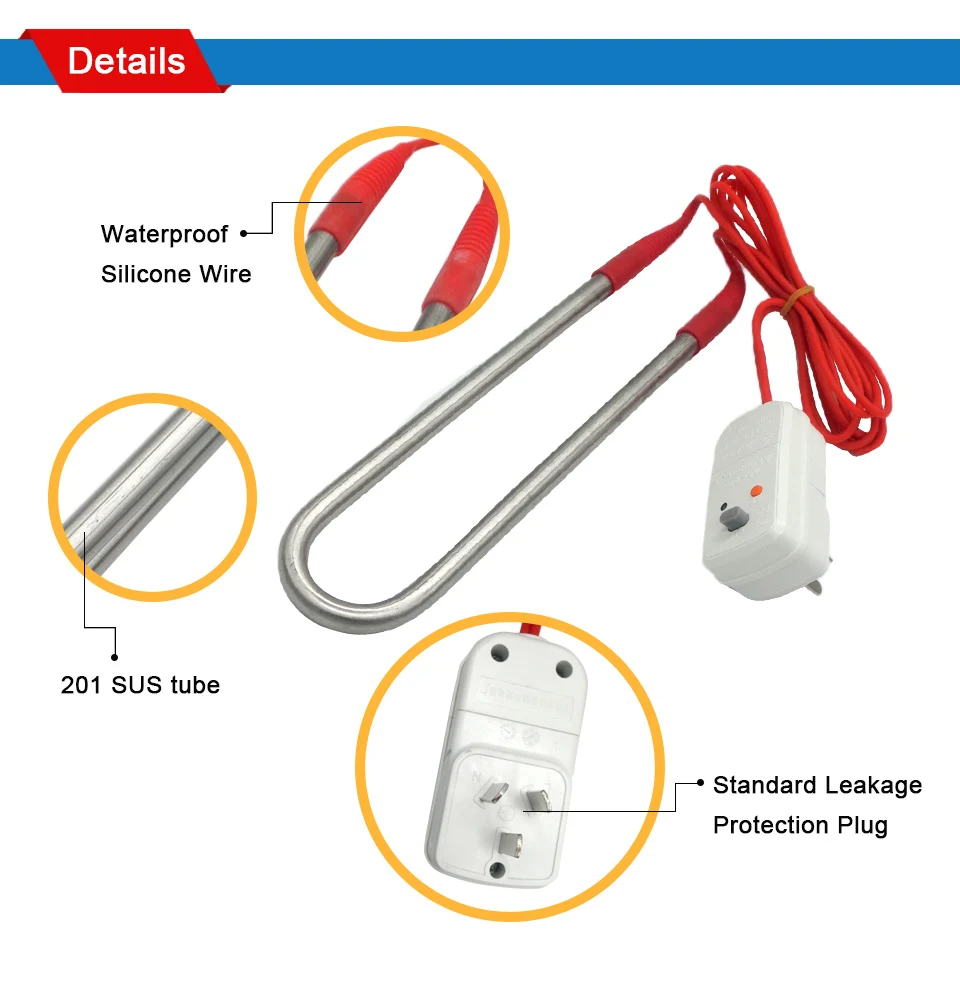 Swimming Pool Heater Heating Element Fully Sealed Submersible Stainless