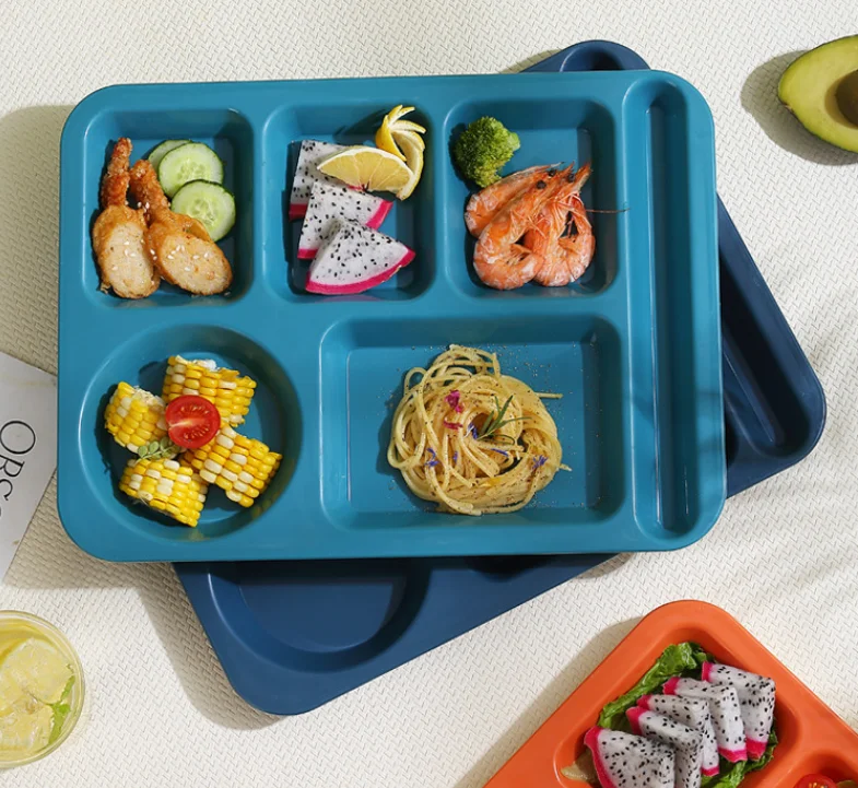 Plastic Meal Tray Lefthanded Heavyweight Lunch Tray With For Schools,Cafeterias