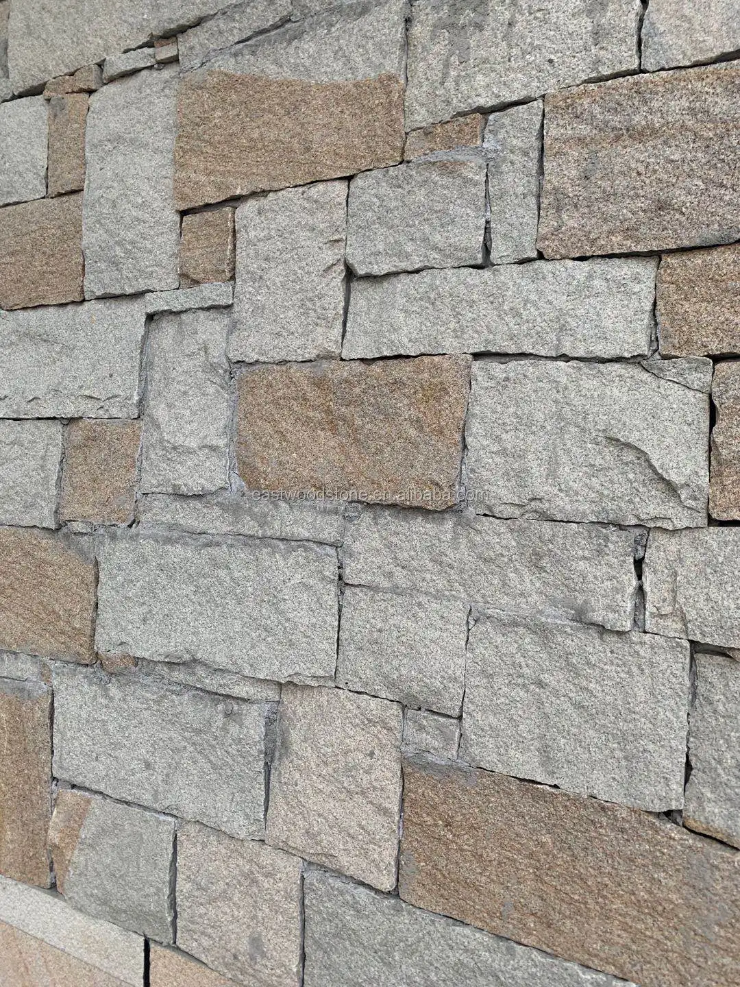 中国幻想黄色花岗岩随机瓷砖墙面