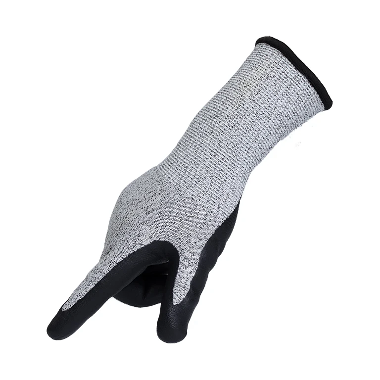 13 Gauge Hppe Long Cuff Working Gloves With Foam Nitrille Coated Palm