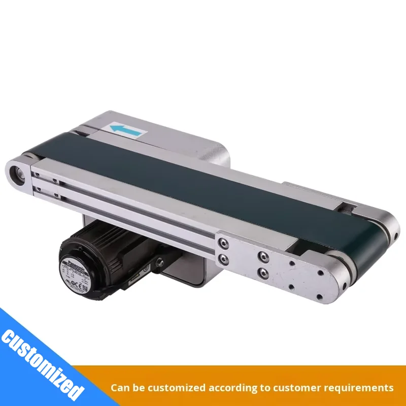 Small Tabletop Packaging Conveyor Machine Assembly Line Automatic Transport Belt Transmission Belt Baffle Cutting Processing supplier