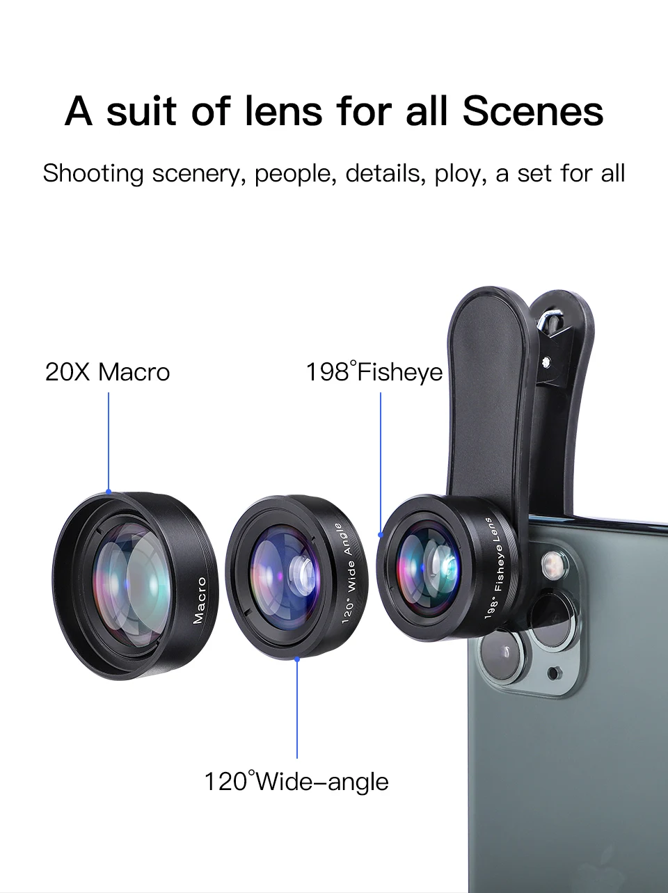 Zoom Lens Kit External Lens For Iphone 11 Zoom Lens Iphone 11