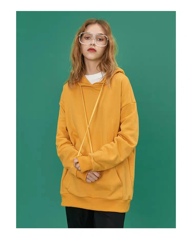 Spring Autumn Casual Solid Plain Multi-colored Women Hoodie Pullover