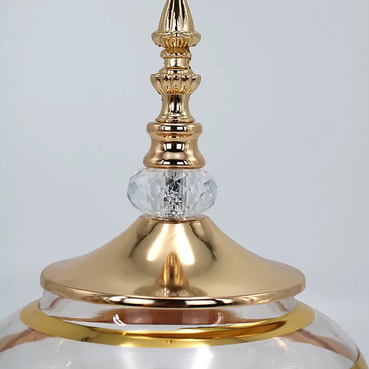 Europe Transparent Phnom Penh Candy Pot With Lid Round Glass Candle