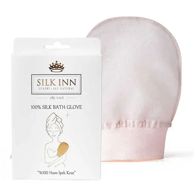 Exfoliating Gloves Natural Vegan Silk Scrubber Face Glove Bath Brushes