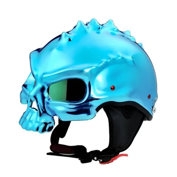 teal motorcycle helmet