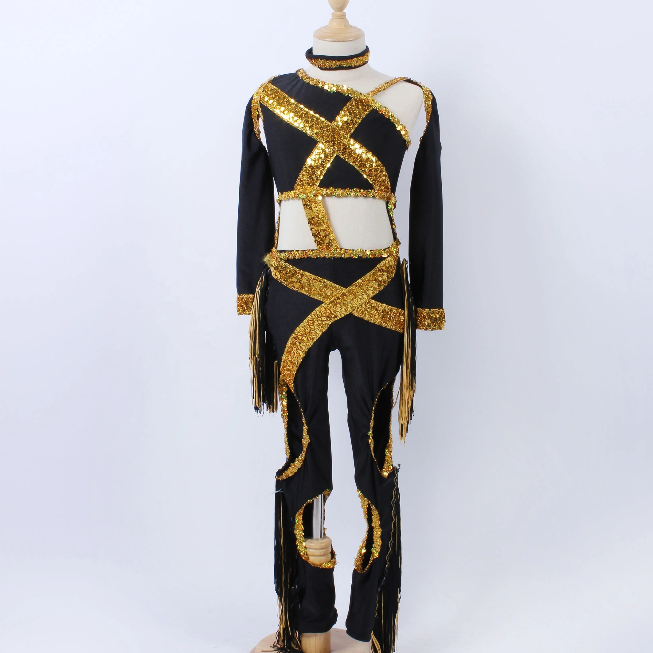 black and gold jazz costume