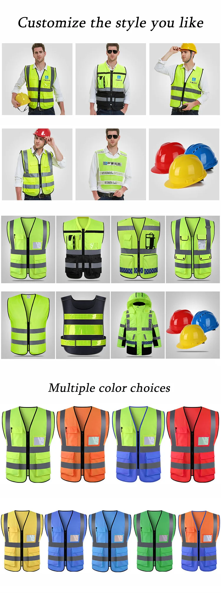 custom reflective safety vest