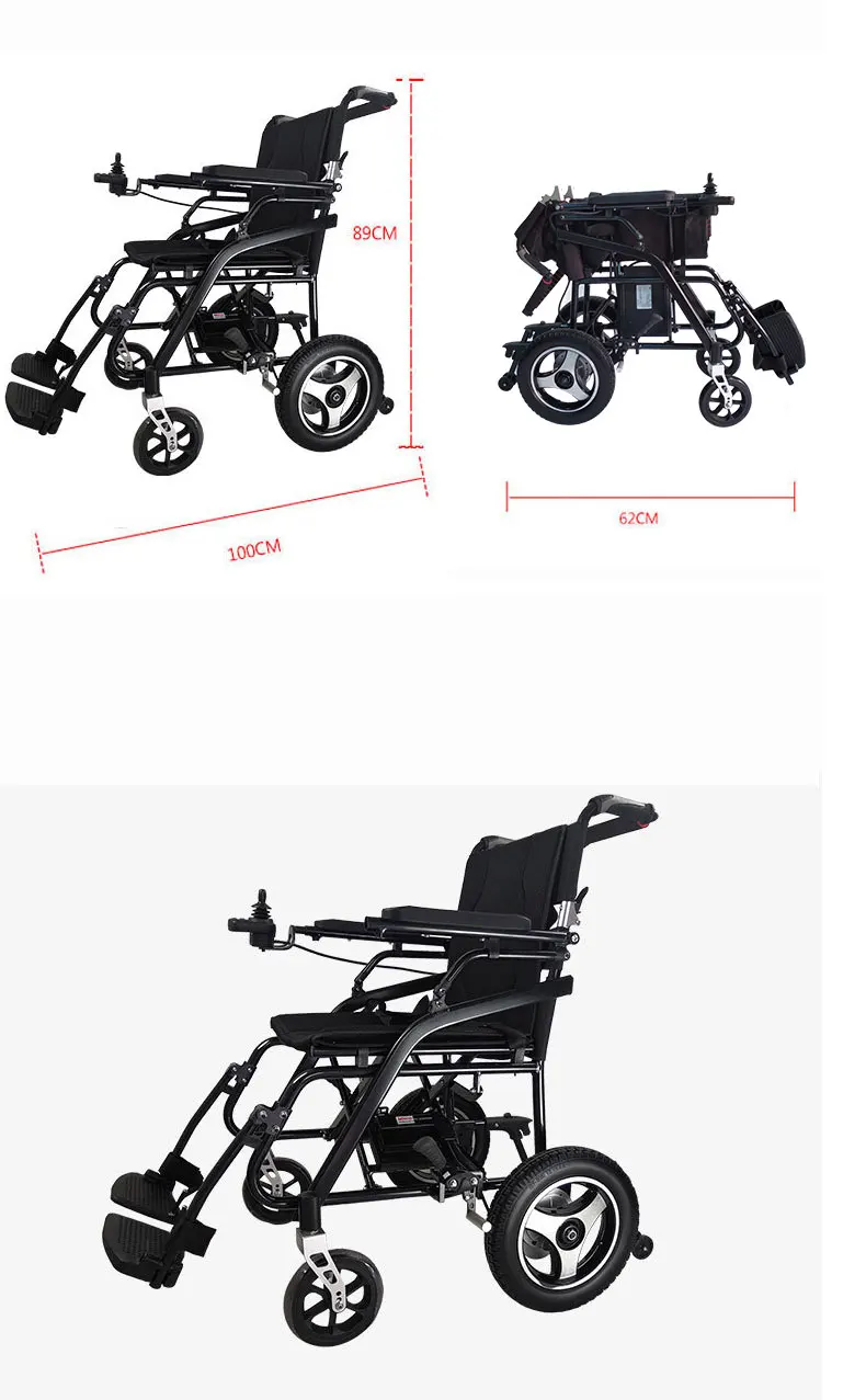 Hot Sale Lightweight Folding Power Electric Wheelchair with Lithium battery
