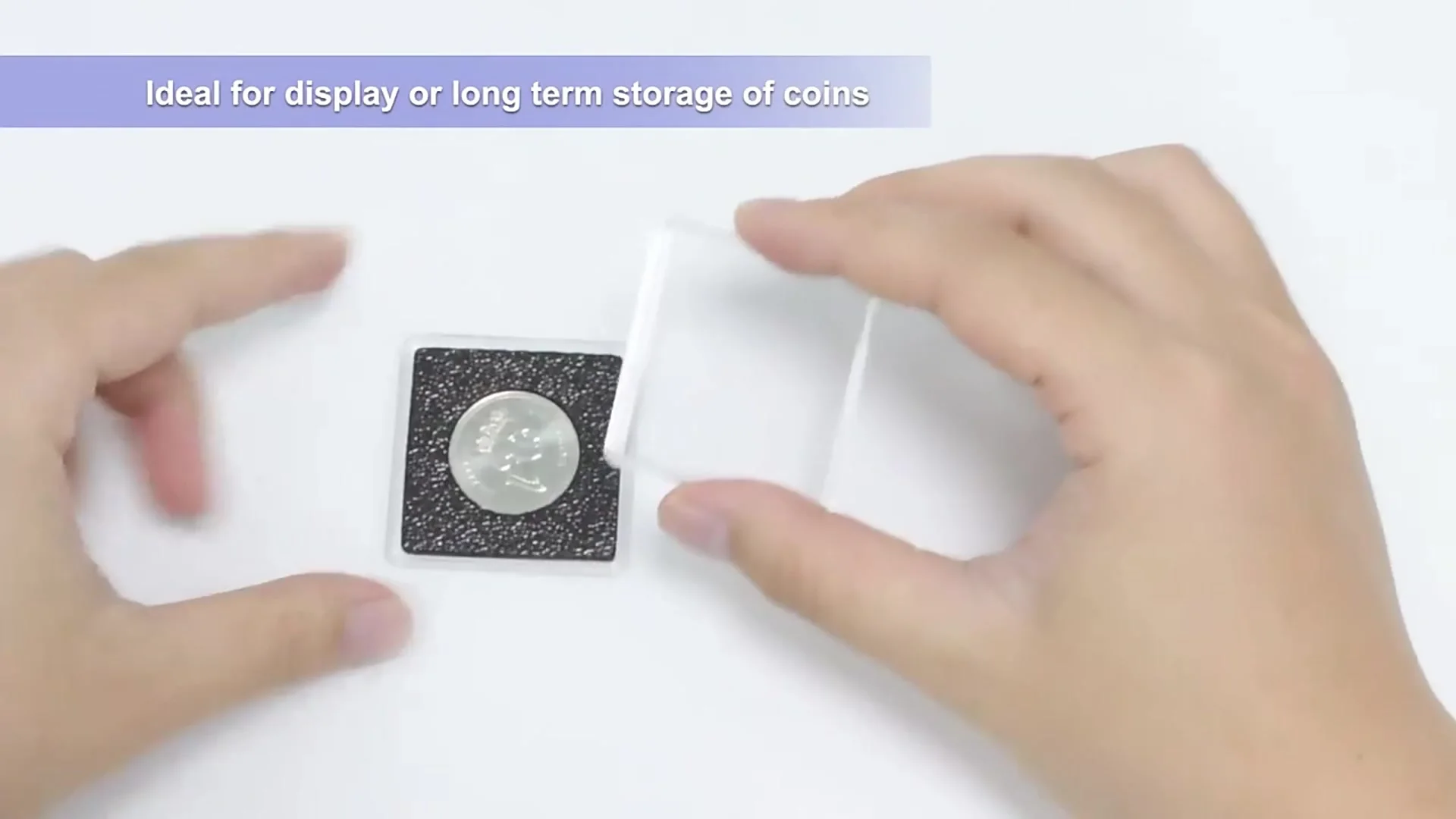 투명 플라스틱 코인 스냅 홀더, 실버 달러 보관 케이스, 20/25/30/35/40mm 정사각형 디스플레이용 코인 캡슐