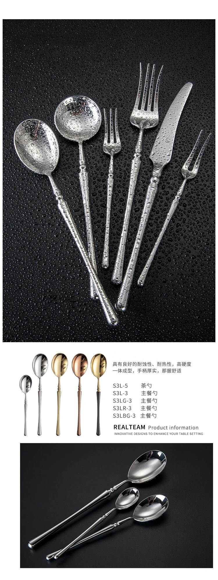 Cutlery Set Tea Spoon Gold Personalized Spoon And Fork Tableware