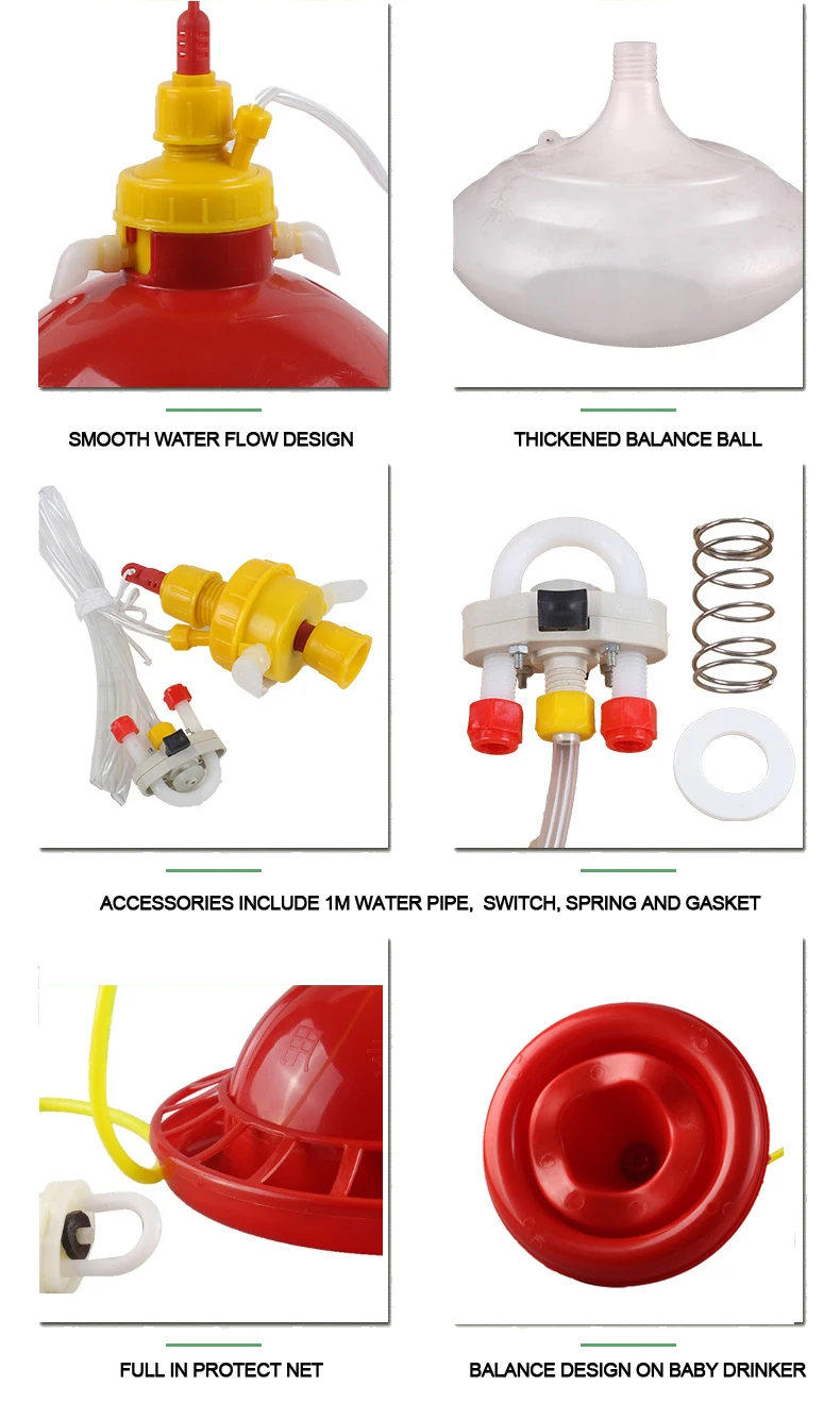 Poultry watering system chick bell drinker easy fill chicken watering drinker automatic water feeder for chickens